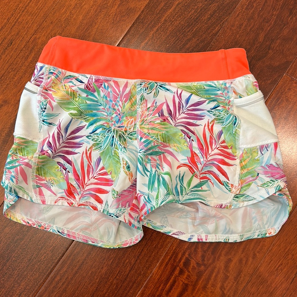 Athleta Girls tropical swim shorts XL 14
